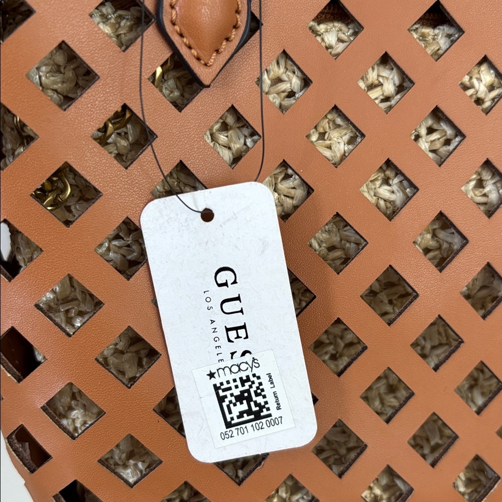 Guess 2 in 1 crossbody w/ removable jute mini bag. NWT - Picture 4 of 14
